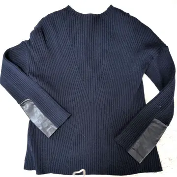 새상품급 데 프레 니트 (인조 가죽과 니트의 콜라보 디자인) 36 멋짐