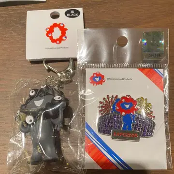 미야쿠미야쿠 오야네 링 핀 배지 블랙미야쿠 PVC 입체 키링