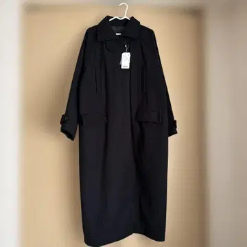 KBF 블랙 롱 코트 36