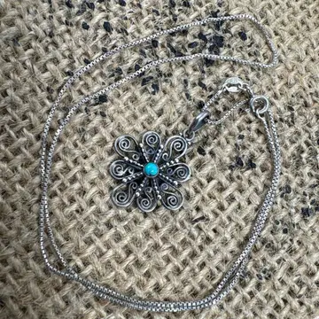 터콰이즈 목걸이 925 빈티지 앤티크