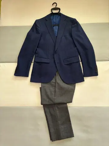 네이비 그레이 재킷 팬츠 스타일 오피스 캐주얼 L 사이즈 노브랜드