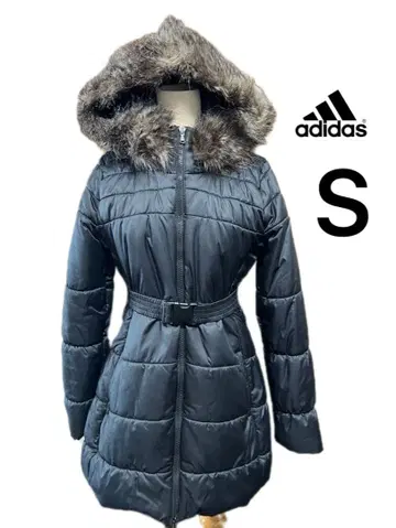 adidas 후드 부착 다운 자켓 블랙