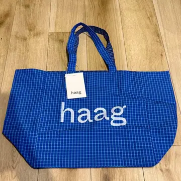 새상품 미사용 한국 HAAG Check Bag Blue