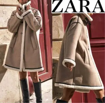 ZARA 자라 더블 페이스 페이크 무스탕 코트 L 사이즈