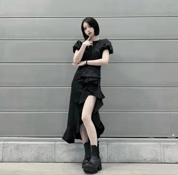 sister jane 아노짱 착용 Waterfall 미디 원피스