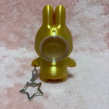 토끼 얼굴 하메 키링 골드