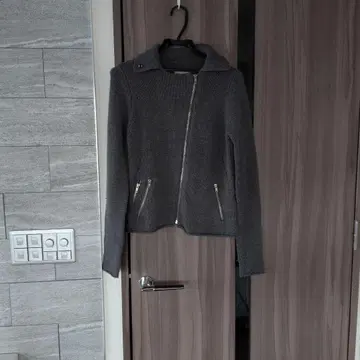 그레이 니트 자켓