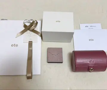 ete 리본 팔찌 플래티넘 라운드 주얼리 파우치