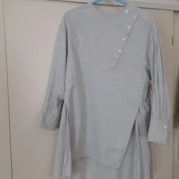 florent 그레이 비대칭 긴팔 셔츠