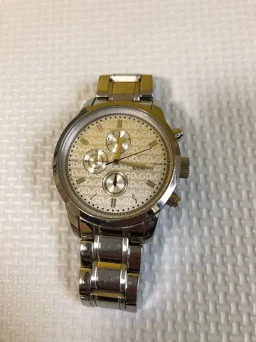 D&G 크로노그래프 손목시계 실버