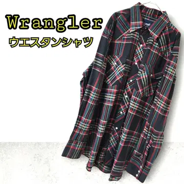 Wrangler 체크 무늬 긴팔 셔츠 남성용 랭글러