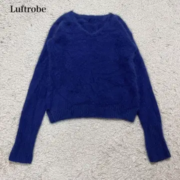 루프트 로브 울 니트 (38) 라쿤 100% V넥 고급 깔끔