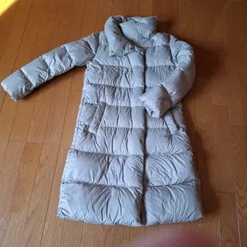 라이트 그레이 롱 다운 자켓