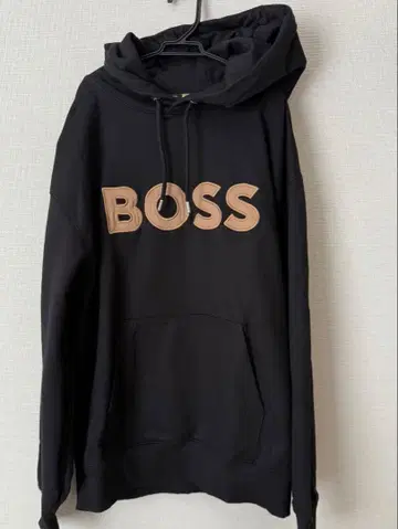 BOSS 오버 사이즈 후드 부착 후드티 블랙 새상품급