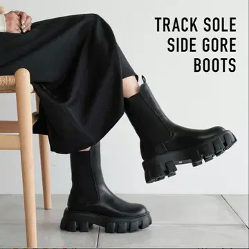 블랙 사이드 고어 부츠 트랙 밑창 ineedmoreshoes 37