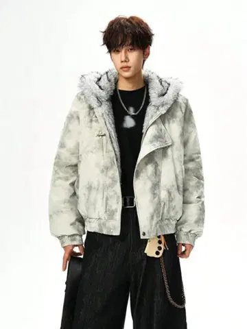 패딩 자켓 후드티 남성용 겨울 의류 두꺼운 원단 후드 부착