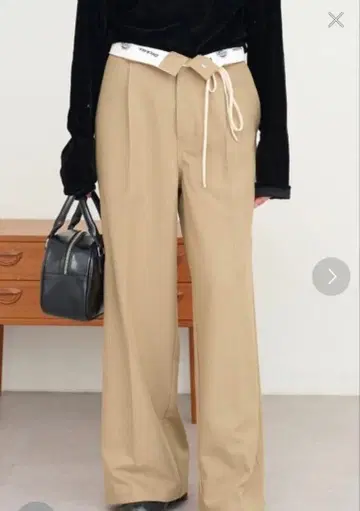 디키즈 별주 허리 끈 포함 와이드 스트레이트 팬츠