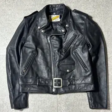 80s 새상품급 Schott 618 40 더블 라이더스 블랙