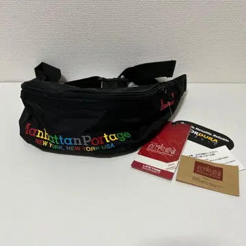 맨해튼 포티지 웨스트 파우치 힙색 블랙 택 포함 새상품