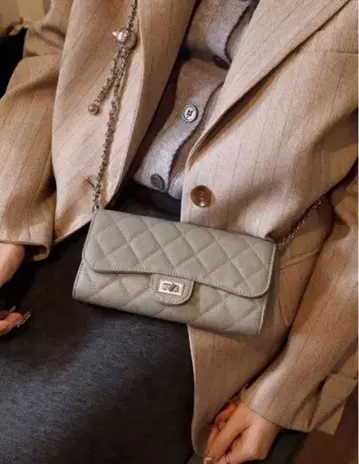 스마트폰도 들어가는 장지갑 천연 가죽 레더 숄더 지갑