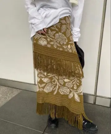 아메리빈티지 RUG JACQUARD KNIT SKIRT S