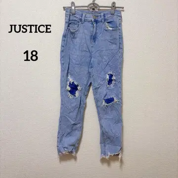 JUSTICE [ 18 ] 데미지 데님 팬츠