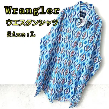 Wrangler 랭글러 기하학 패턴 긴팔 셔츠 웨스턴 셔츠