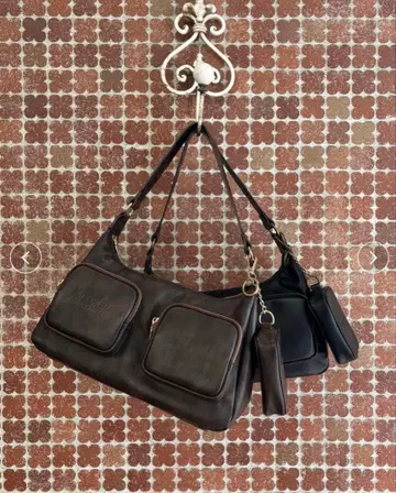 앨리슨 브라운 새상품 백, 파우치 세트 브라운