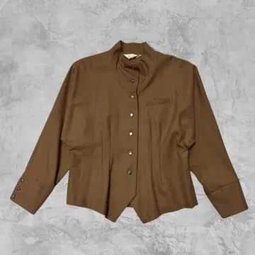 90 빈티지 울 100 스탠드 카라 자켓 변형 헴