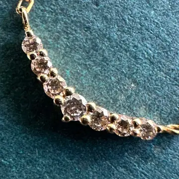 컨디션 최상 아가트 스마일 다이아몬드 목걸이 10k 다이아몬드