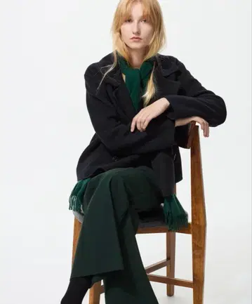 UNIQLO 더블 페이스 숏코트 릴랙스 핏