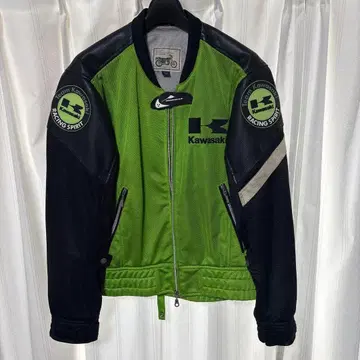 레어 가와사키 쿠시타니 콜라보 라이더 자켓 메쉬 가죽