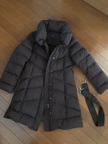 다크 브라운 롱 다운 자켓