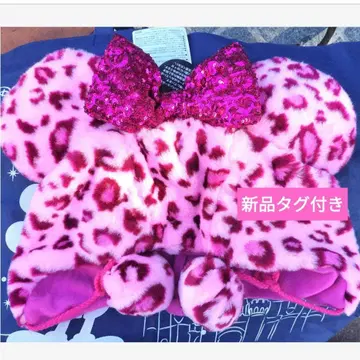 팬캡 레오파드 무늬 핑크 레오파드 표범 무늬 도쿄 디즈니 리조트