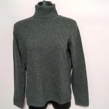 캐시미어 100% 차콜 그레이 터틀넥