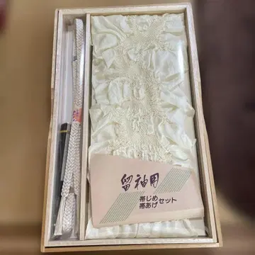 오비 장식 천 세트 화이트 자수 장식 전통 예복 기모노용