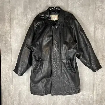 [빈티지] 런던 스타일 오버 사이즈 가죽 코트 양가죽 록시크