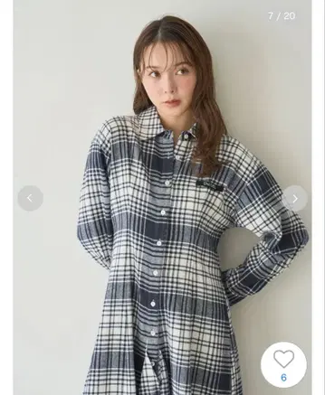 스나이델 [ SNIDEL/Prentiss ] 체크 아지메 셔츠 원피스