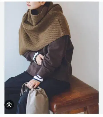 컨디션 최상*저널 스탠다드 워셔블 울 넥워머 카키