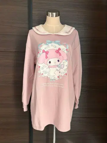 산리오 마이멜로디 세일러 원피스 자수 로고 프린트 새상품