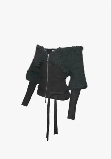 theredthread S contrast zip knit gray