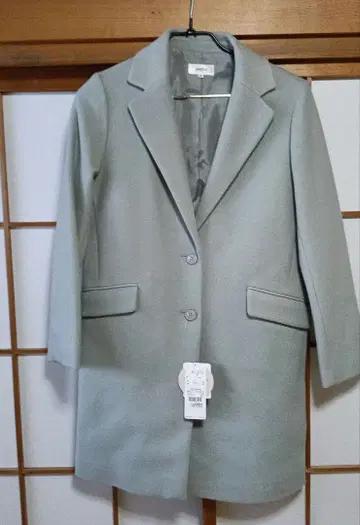 새상품 노카라 코트 라이트 그레이 S