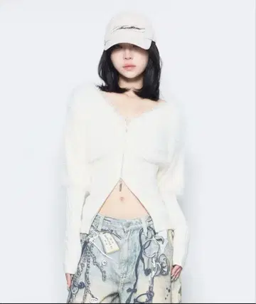 theredthread S contrast zip knit ivory