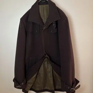 [ 새상품급 ] 울 소재 다크 브라운 코트 멋짐 M~L 상당 48 레어