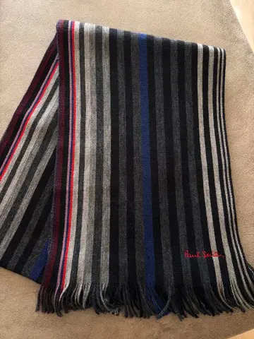 Paul Smith 스트라이프 머플러 울 100%