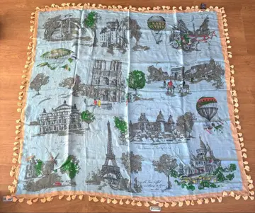 마니푸리 스카프 스톨 폼폼 프린지 면 실크