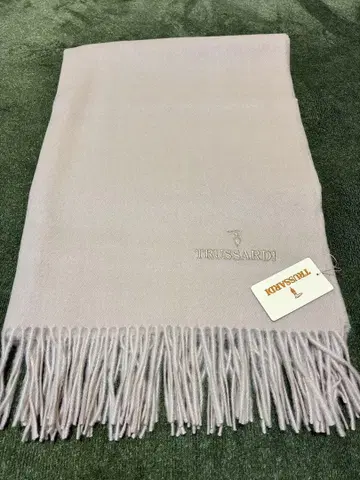미사용 새상품 트루사르디 울 캐시미어 혼방 대형 스톨 베이지