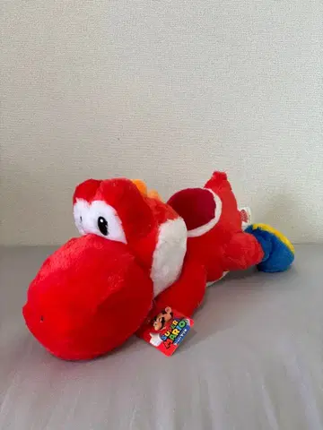 [ 새상품 미사용 ] 슈퍼 마리오 요시 레드 빨간색 봉제 인형