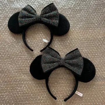 디즈니 미니 머리띠 2개 세트 스터드 레인보우