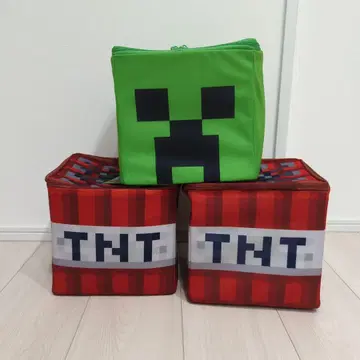 마인크래프트 수납 박스 수납BOX 밤 TNT 3개 세트